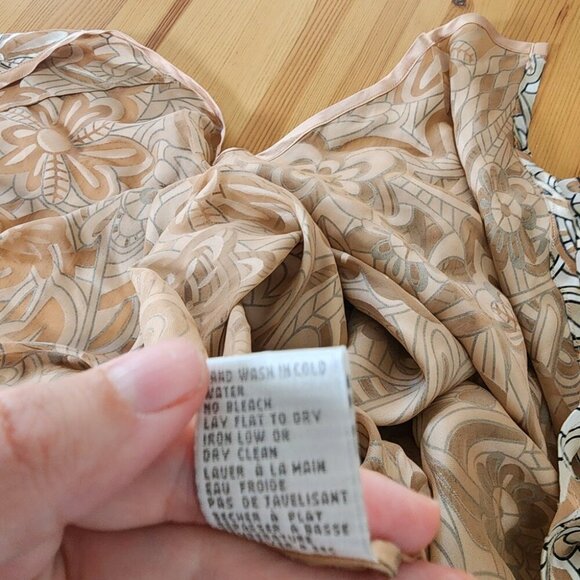 NK Imode Silk Blend Maxi Slip Dress Brown Floral Neutral - Picture 8 of 13